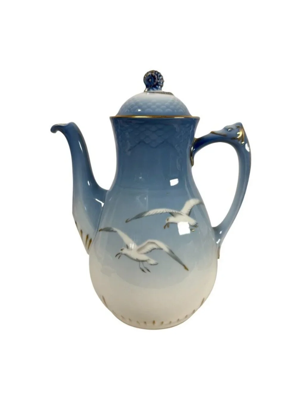 Bing & Grondahl Seagull Denmark 91A Coffee Pot With Lid 9 1/2